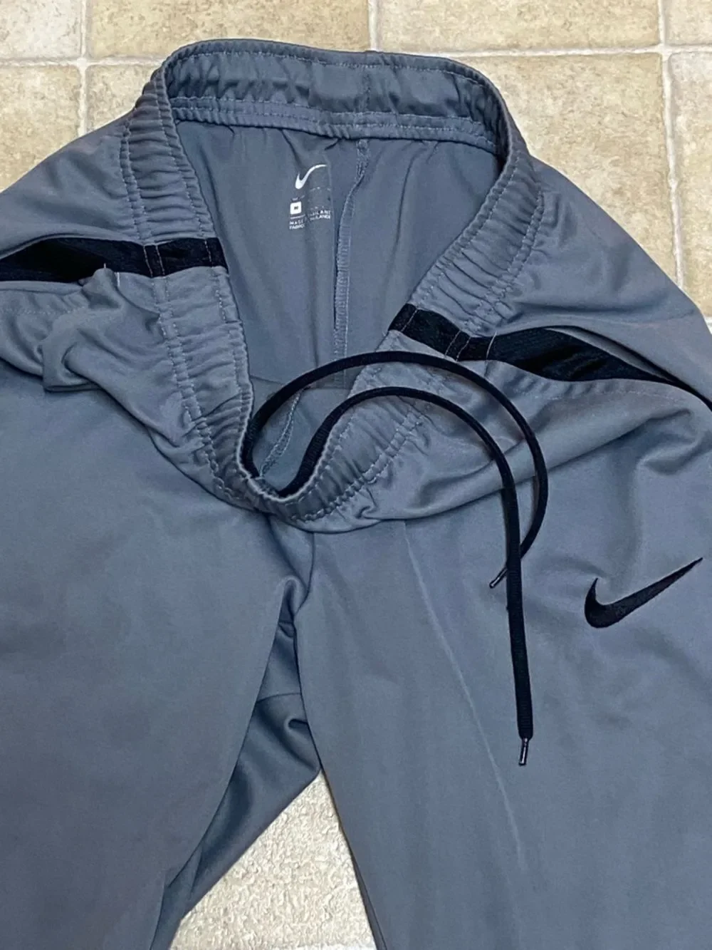 Nike Gray Jogger Track Pants with Black Accents Size M